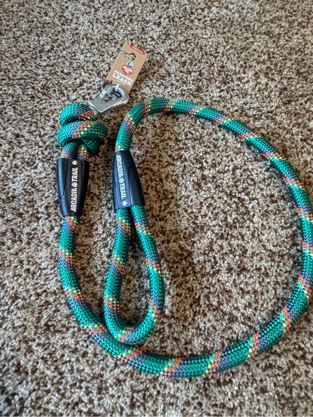 Green Arcadia Trail Paracord Dog Leash - NWT